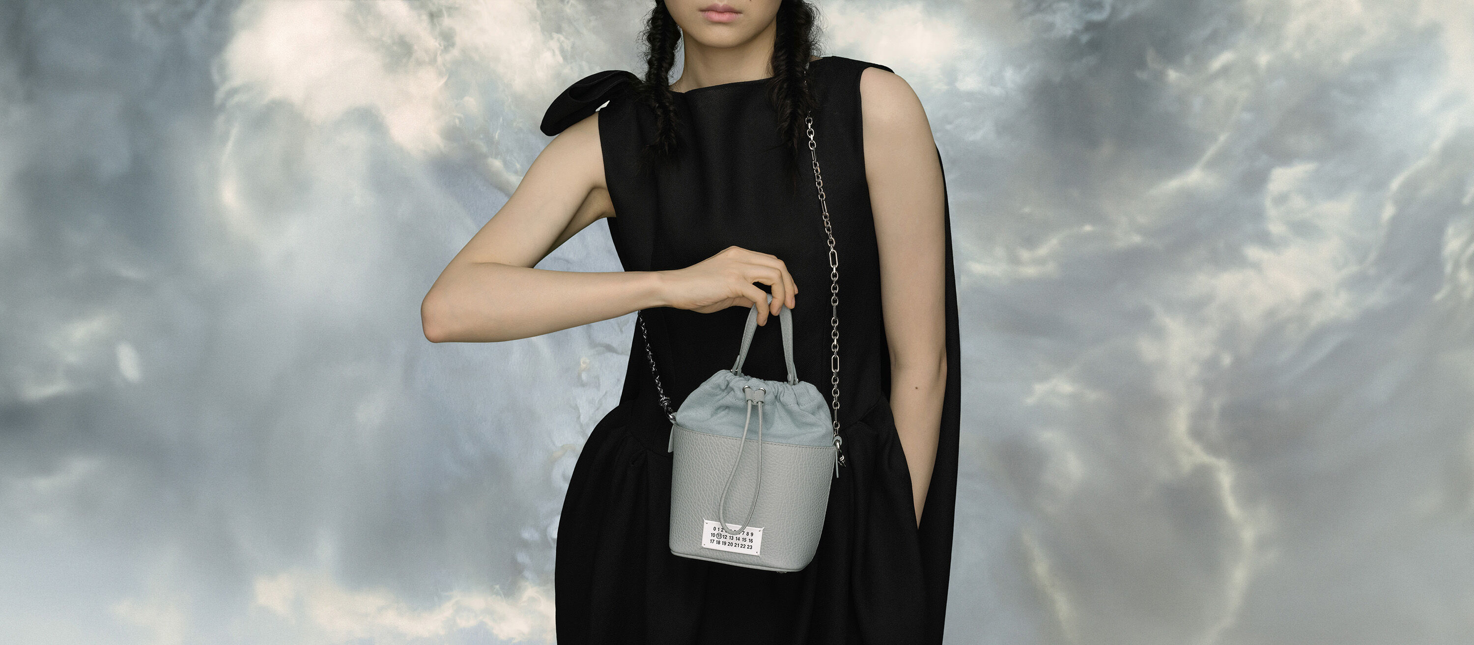 Maison Margiela abstract-print quilted shoulder bag - Black