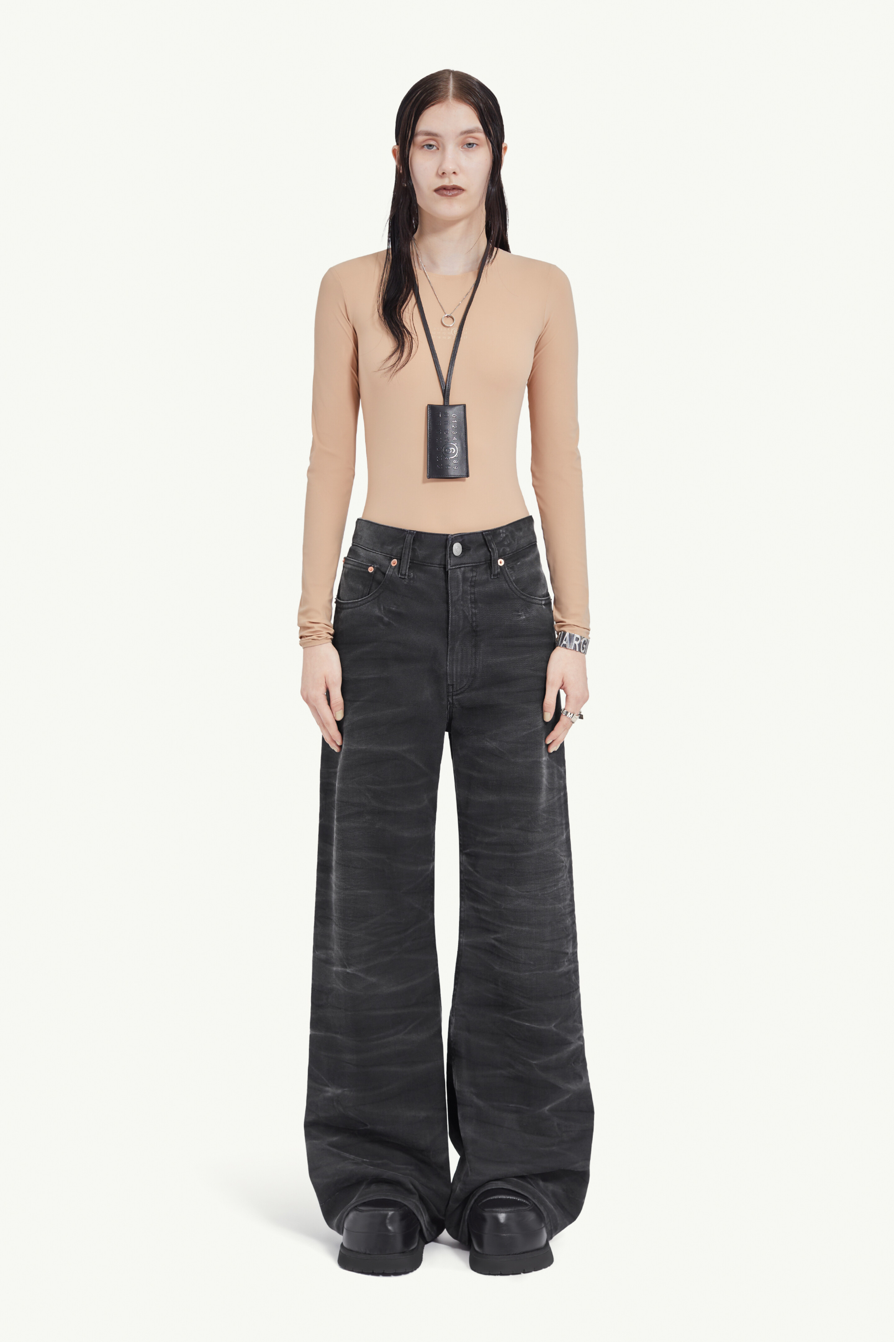 Women's Oversized Crease Jeans | MM6 - Maison Margiela