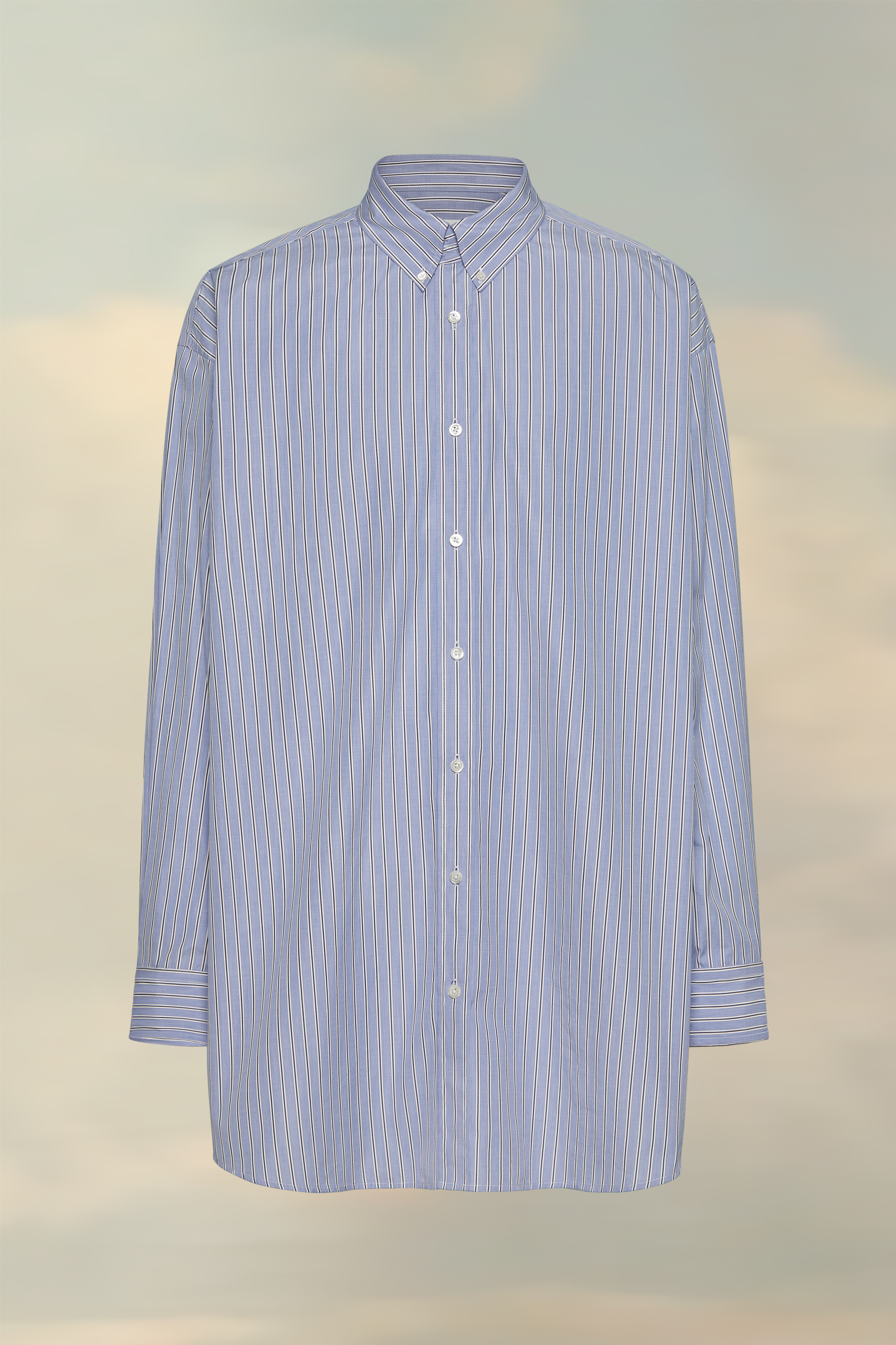 Mens Oxford Shirt - Blue Stripes | Maison Margiela