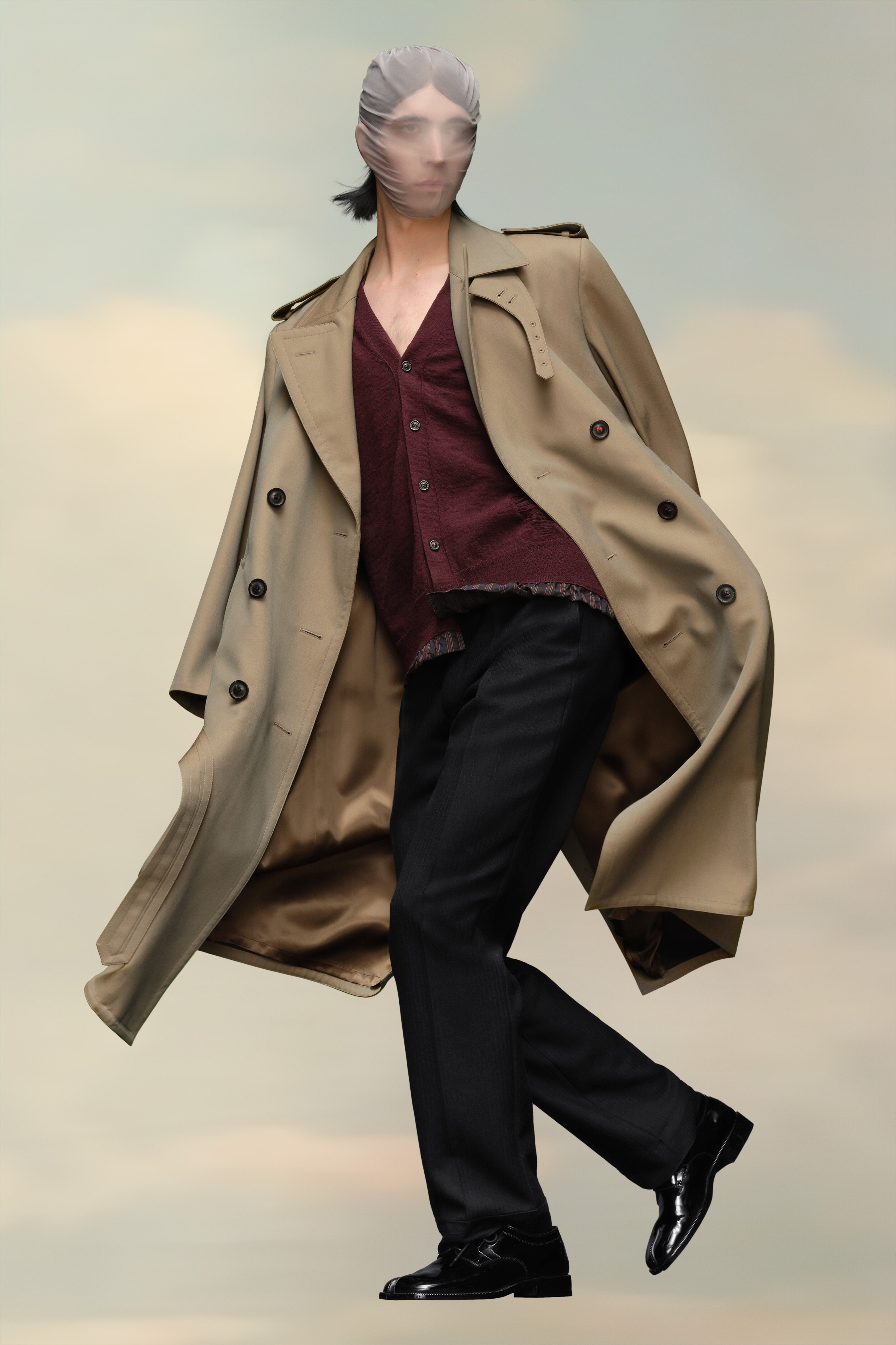 Belted Trench Coat 100% Wool | Maison Margiela