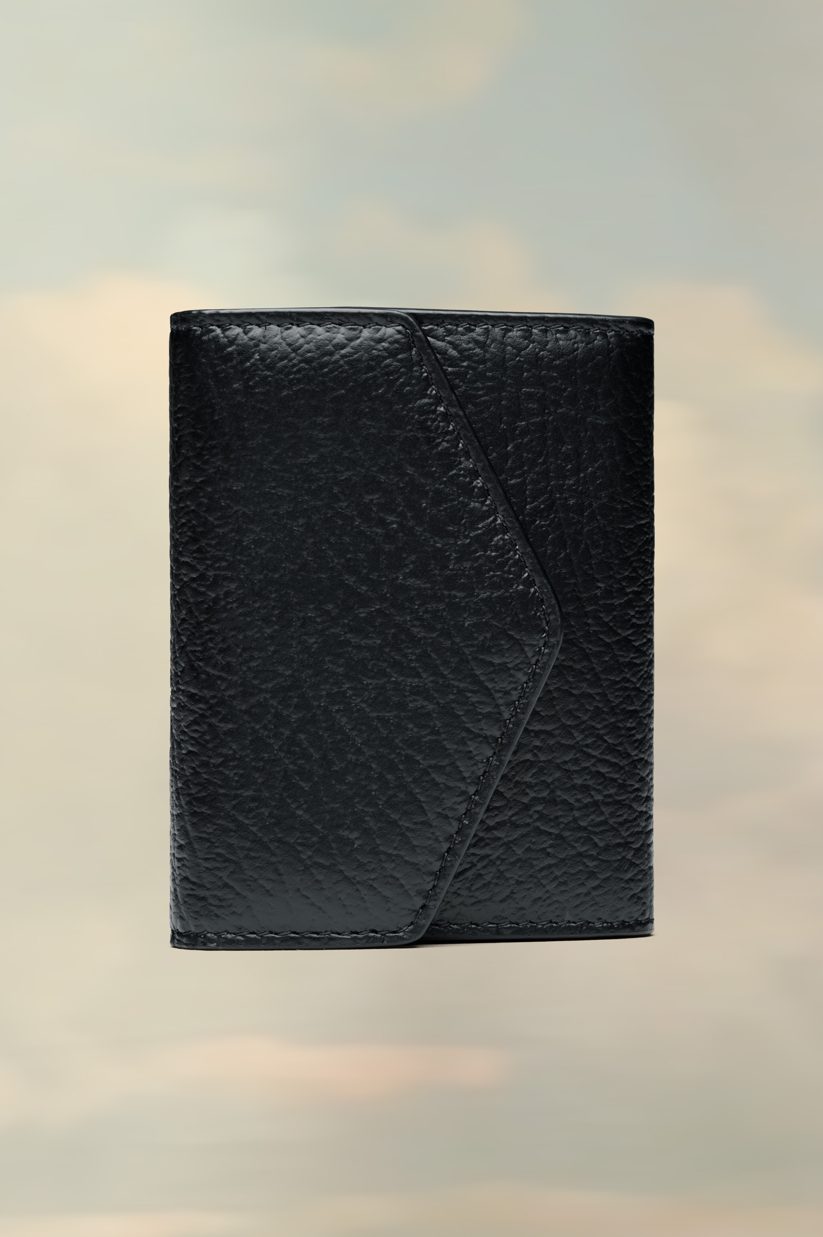 Accordion fold leather wallet